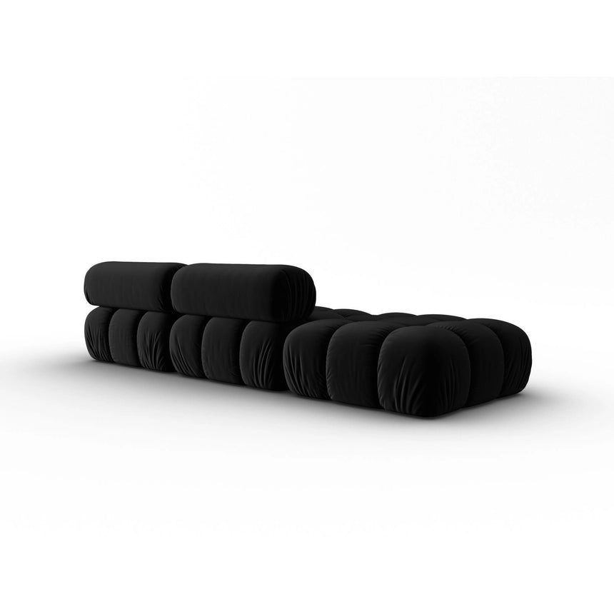 Cortina Modulares 4-Sitzer Sofa, Rechte Seite, aus Samt in Schwarz (Bluvel 19), 282x94 cm von Cosmopolitan Design – Bild 4