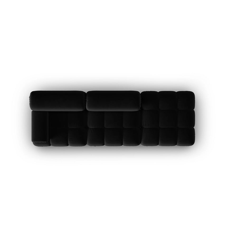 Cortina Modulares 4-Sitzer Sofa, Rechte Seite, aus Samt in Schwarz (Bluvel 19), 282x94 cm von Cosmopolitan Design – Bild 5