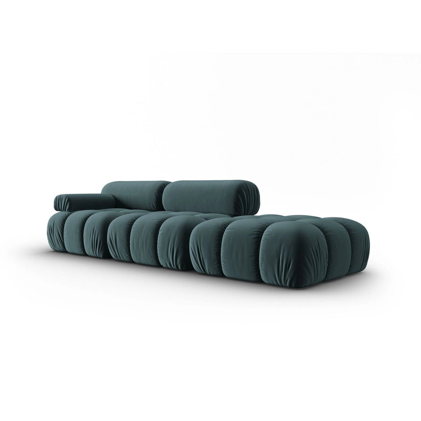 Cortina Modulares 4-Sitzer Sofa, Rechte Seite, aus Samt in Türkis (Bluvel 85), 282x94 cm von Cosmopolitan Design – Bild 3