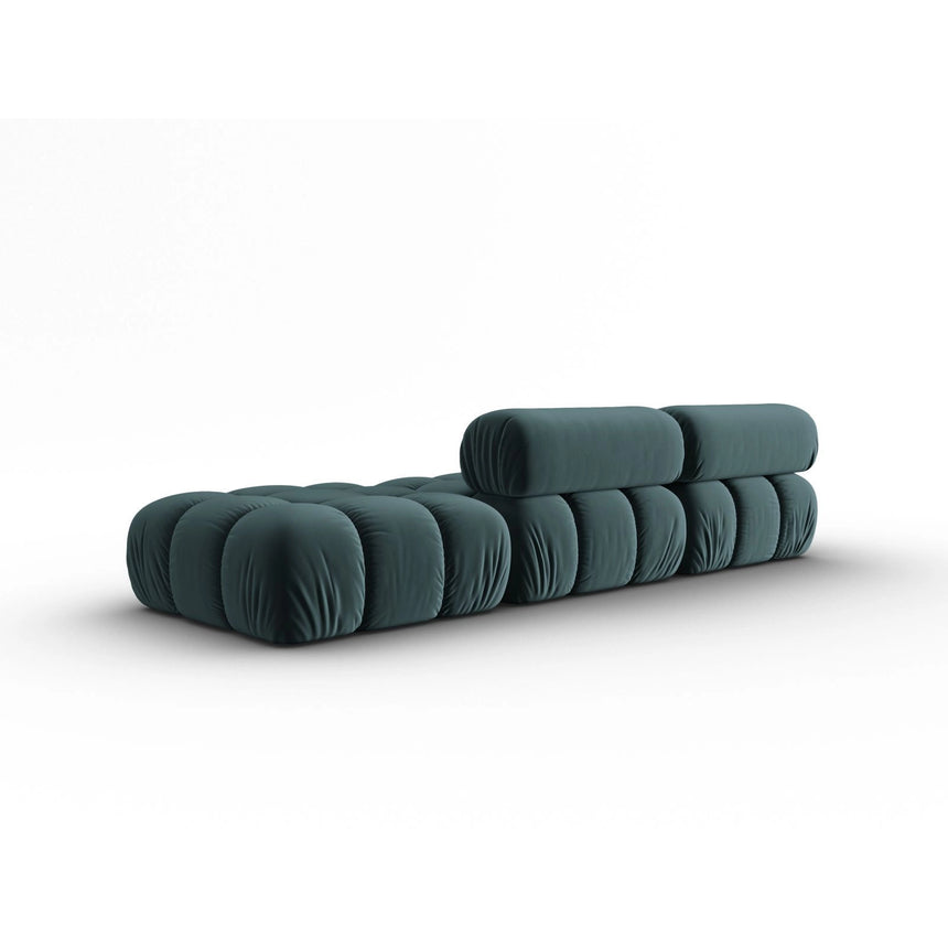 Cortina Modulares 4-Sitzer Sofa, Rechte Seite, aus Samt in Türkis (Bluvel 85), 282x94 cm von Cosmopolitan Design – Bild 4