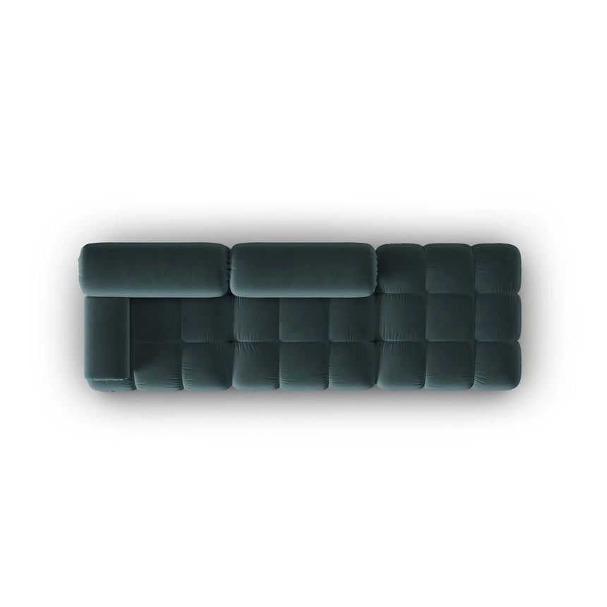 Cortina Modulares 4-Sitzer Sofa, Rechte Seite, aus Samt in Türkis (Bluvel 85), 282x94 cm von Cosmopolitan Design – Bild 5