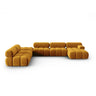 Cortina Modulares 7-Sitzer Panoramasofa, Linke Seite, aus Samt in Gelb (Bluvel 68), 376x282 cm von Cosmopolitan Design – Bild 1