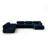 Cortina Modulares 7-Sitzer Panoramasofa, Linke Seite, aus Samt in Königsblau (Bluvel 86), 376x282 cm von Cosmopolitan Design – Bild 1