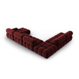 Cortina Modulares 7-Sitzer Panoramasofa, Linke Seite, aus Samt in Rot (Bluvel 59), 376x282 cm von Cosmopolitan Design – Bild 5
