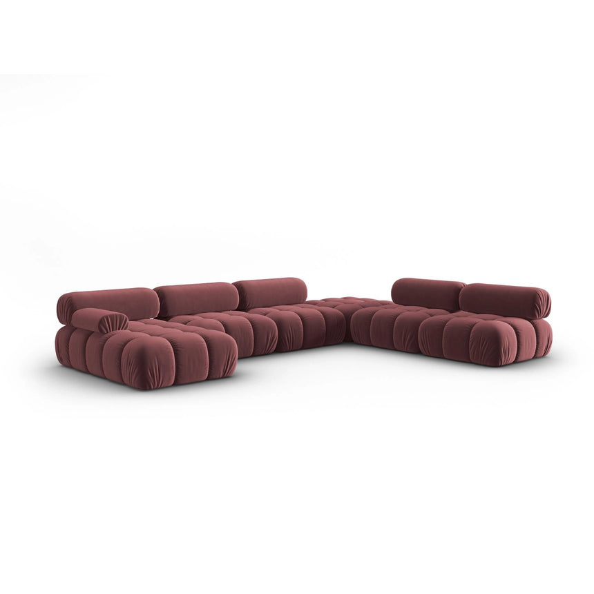 Cortina Modulares 7-Sitzer Panoramasofa, Rechte Seite, aus Samt, 376x282 cm von Cosmopolitan Design – Bild 3
