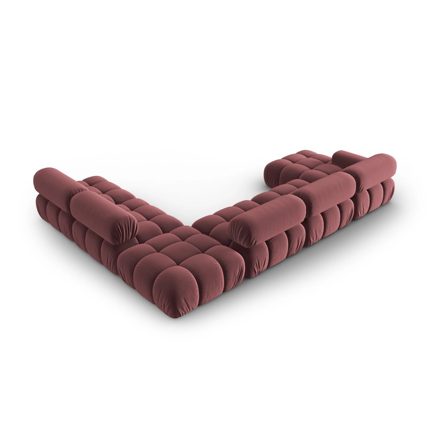 Cortina Modulares 7-Sitzer Panoramasofa, Rechte Seite, aus Samt, 376x282 cm von Cosmopolitan Design – Bild 5