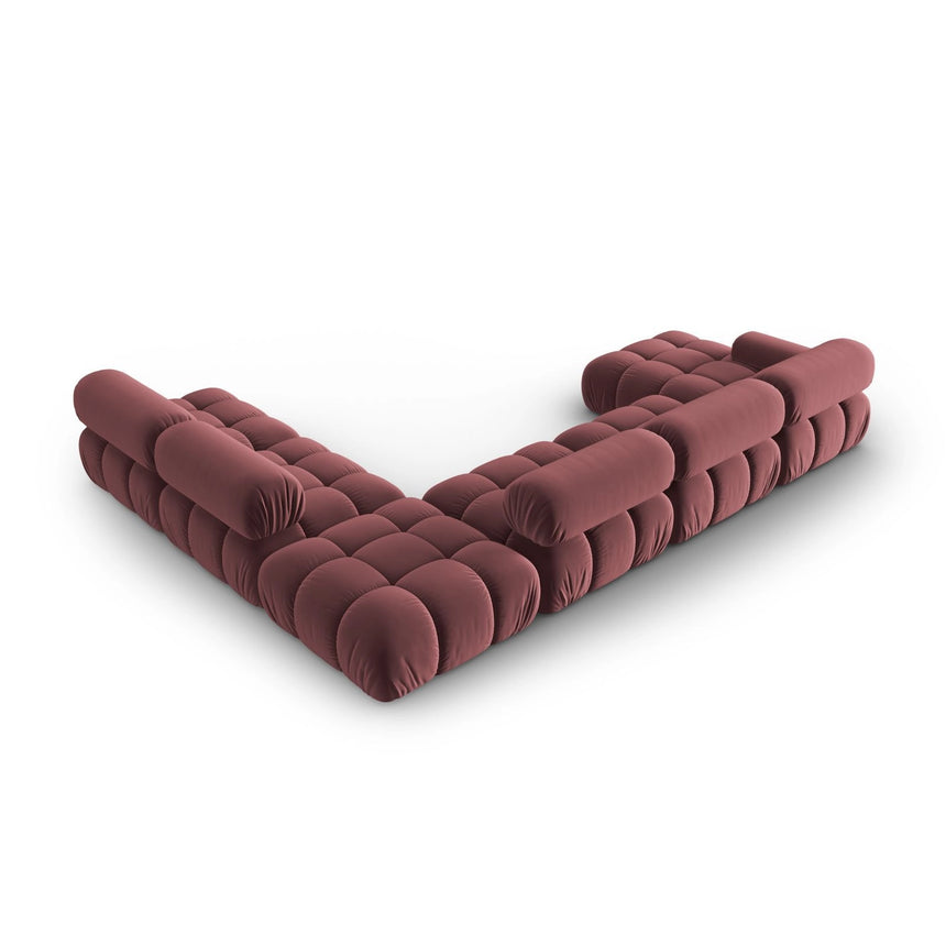 Cortina Modulares 7-Sitzer Panoramasofa, Rechte Seite, aus Samt, 376x282 cm von Cosmopolitan Design – Bild 5