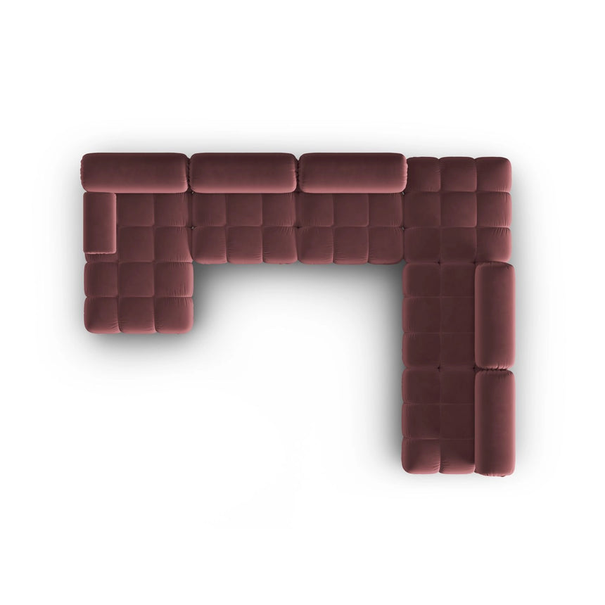 Cortina Modulares 7-Sitzer Panoramasofa, Rechte Seite, aus Samt, 376x282 cm von Cosmopolitan Design – Bild 6