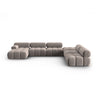 Cortina Modulares 7-Sitzer Panoramasofa, Rechte Seite, aus Samt in Cappuccino (Bluvel 40), 376x282 cm von Cosmopolitan Design – Bild 1