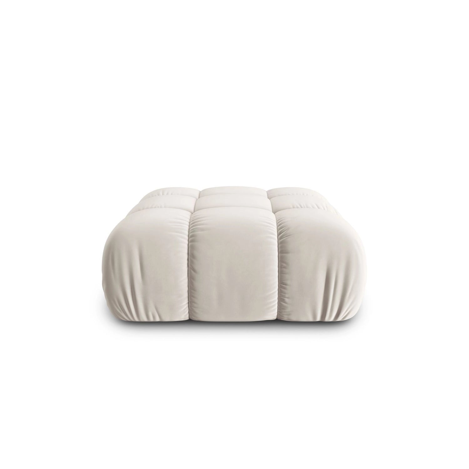 Cortina Pouf aus Samt in Dunkelbeige (Bluvel 30), 94x94 cm von Cosmopolitan Design – Bild 1