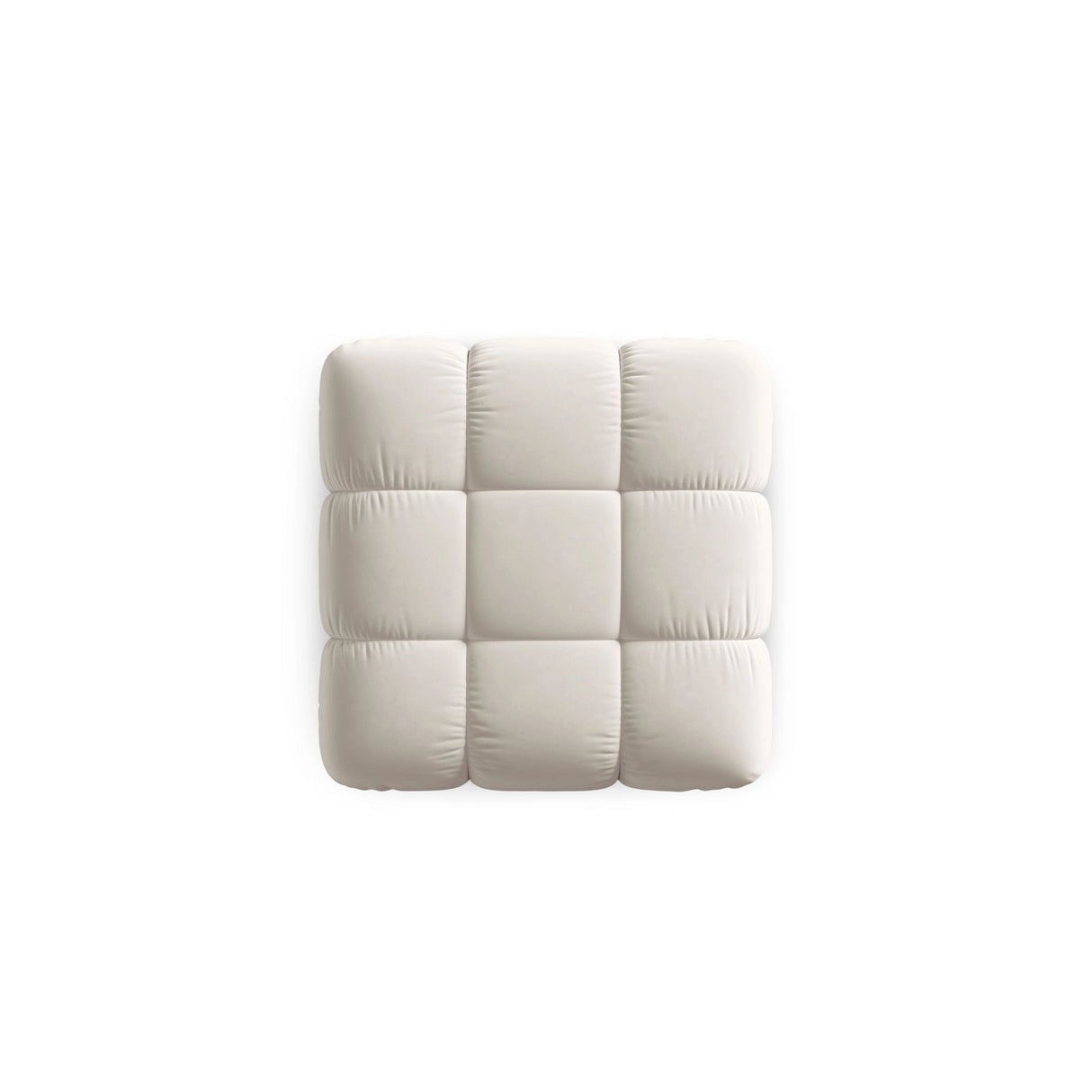 Cortina Pouf aus Samt in Dunkelbeige (Bluvel 30), 94x94 cm von Cosmopolitan Design – Bild 4