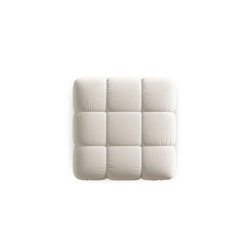 Cortina Pouf aus Samt in Dunkelbeige (Bluvel 30), 94x94 cm von Cosmopolitan Design – Bild 4