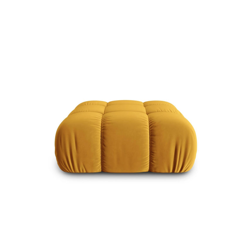 Cortina Pouf aus Samt in Gelb (Bluvel 68), 94x94 cm von Cosmopolitan Design – Bild 1