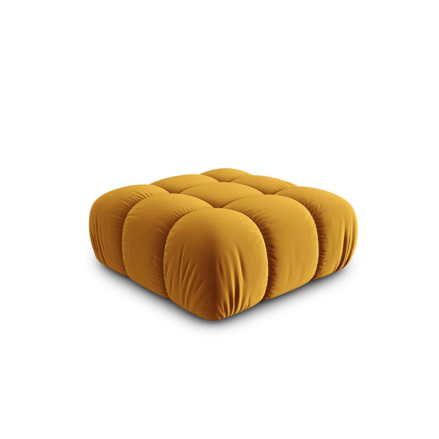 Cortina Pouf aus Samt in Gelb (Bluvel 68), 94x94 cm von Cosmopolitan Design – Bild 3