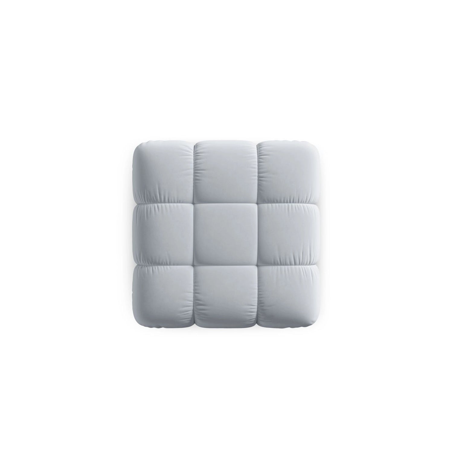Cortina Pouf aus Samt in Hellblau (Bluvel 06), 94x94 cm von Cosmopolitan Design – Bild 4