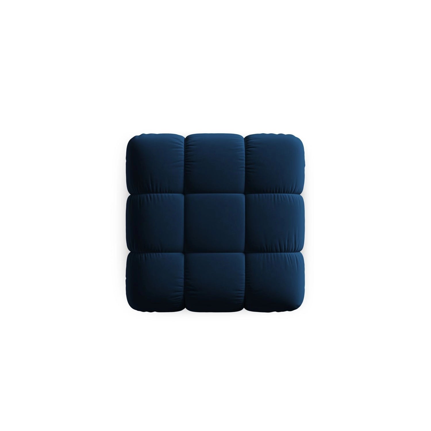 Cortina Pouf aus Samt in Königsblau (Bluvel 86), 94x94 cm von Cosmopolitan Design – Bild 4