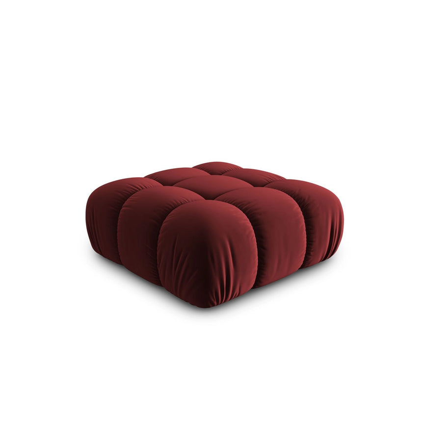 Cortina Pouf aus Samt in Rot (Bluvel 59), 94x94 cm von Cosmopolitan Design – Bild 3