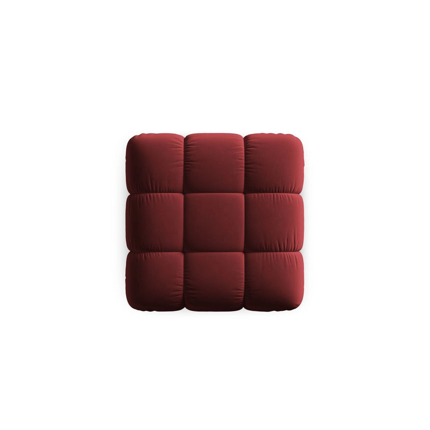 Cortina Pouf aus Samt in Rot (Bluvel 59), 94x94 cm von Cosmopolitan Design – Bild 4