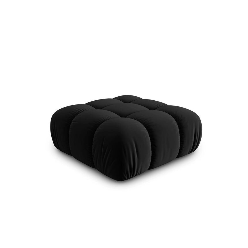 Cortina Pouf aus Samt in Schwarz (Bluvel 19), 94x94 cm von Cosmopolitan Design – Bild 3