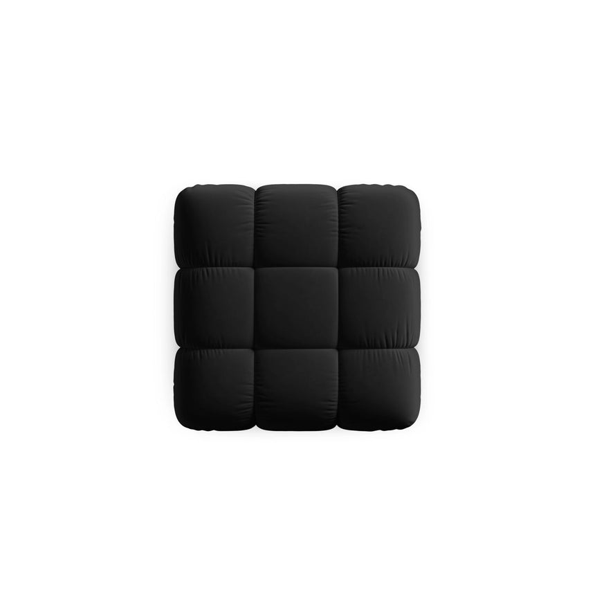 Cortina Pouf aus Samt in Schwarz (Bluvel 19), 94x94 cm von Cosmopolitan Design – Bild 4