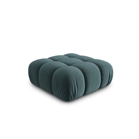 Cortina Pouf aus Samt in Türkis (Bluvel 85), 94x94 cm von Cosmopolitan Design – Bild 3
