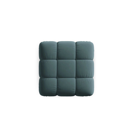 Cortina Pouf aus Samt in Türkis (Bluvel 85), 94x94 cm von Cosmopolitan Design – Bild 4