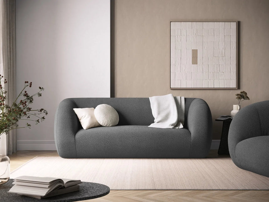 Essen 2-Sitzer Sofa aus Boucle in Dunkelgrau (Baloo 2083), 210x95x86 cm von Cosmopolitan Design – Bild 2