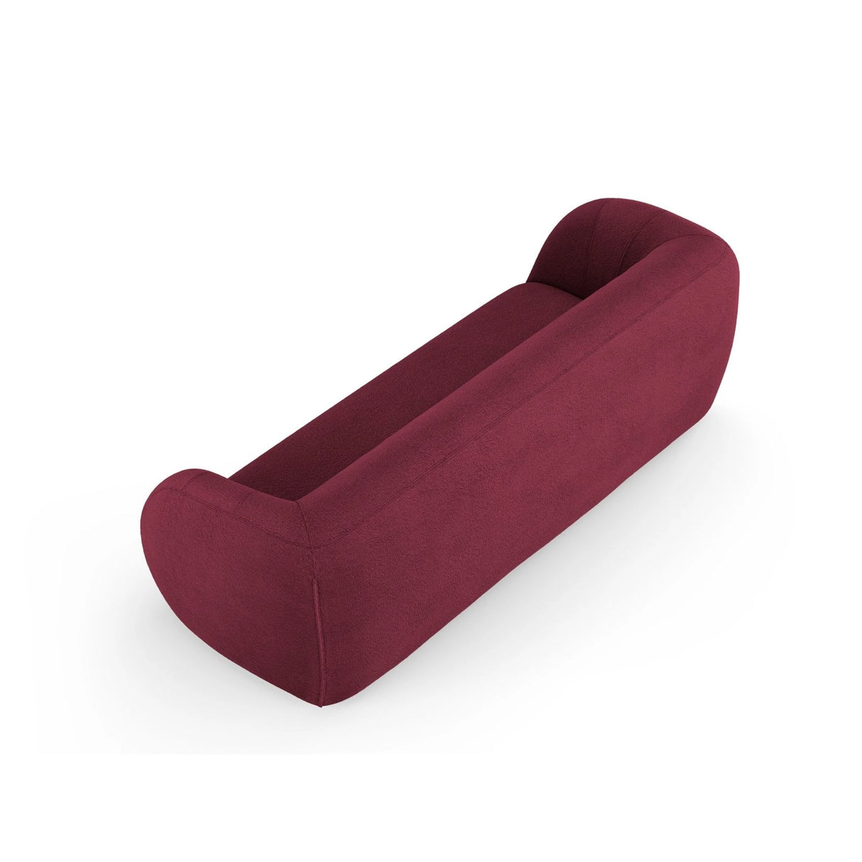 Essen 3-Sitzer Sofa aus Boucle in Bordeaux (Baloo 2079), 230x95x86 cm von Cosmopolitan Design – Bild 5
