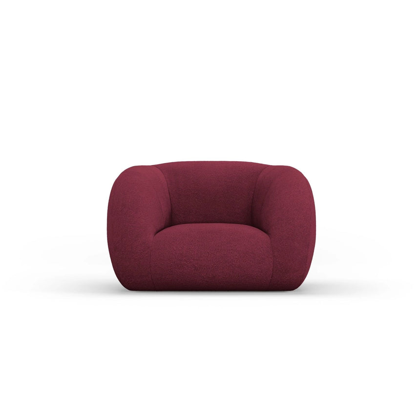Essen Sessel aus Boucle in Bordeaux (Baloo 2079), 130x95x86 cm von Cosmopolitan Design – Bild 1