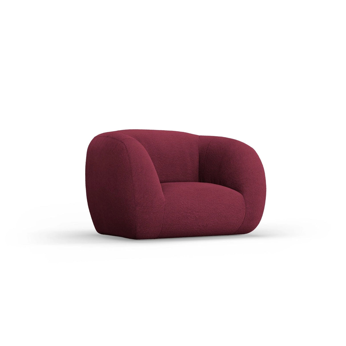 Essen Sessel aus Boucle in Bordeaux (Baloo 2079), 130x95x86 cm von Cosmopolitan Design – Bild 4