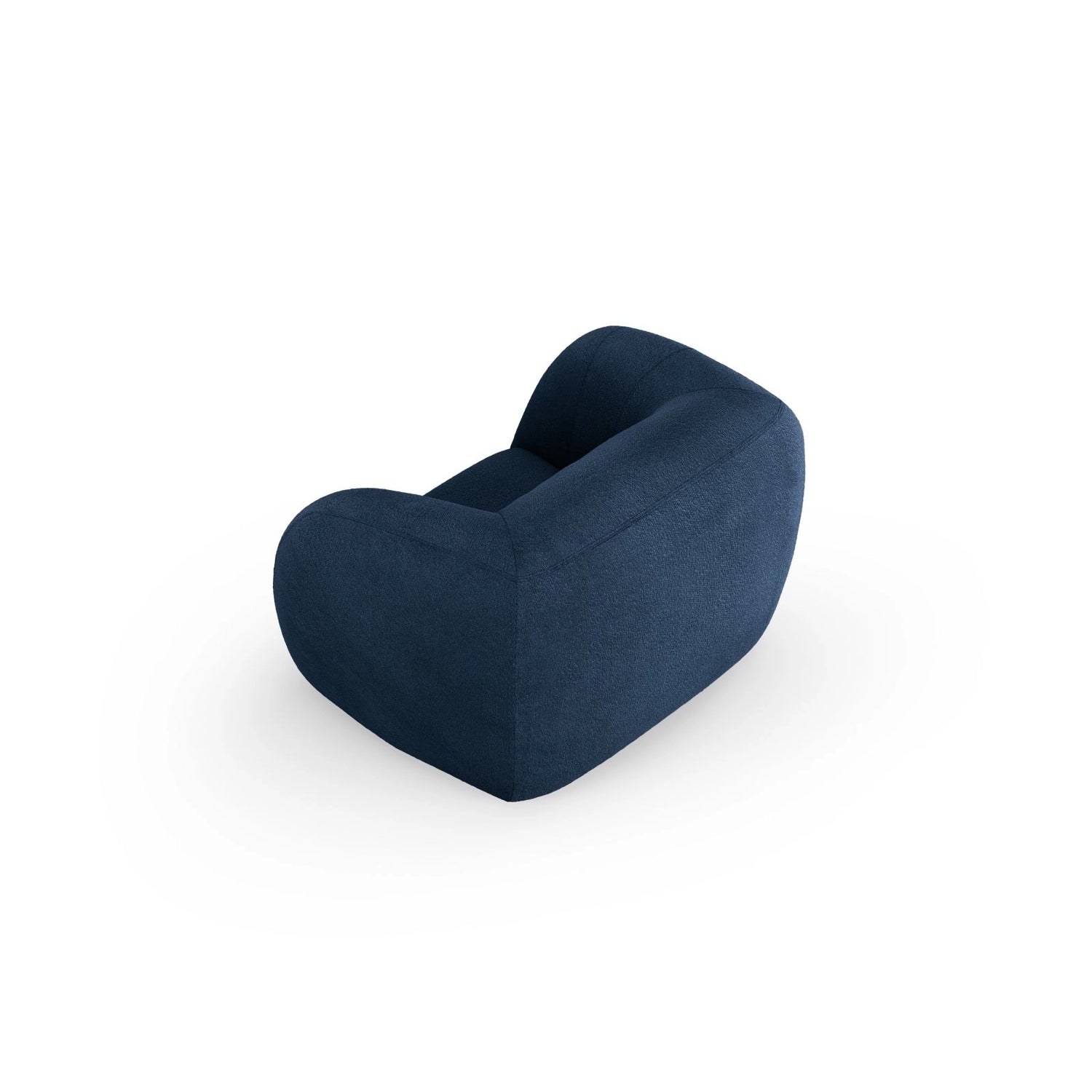 Essen Sessel aus Boucle in Dunkelblau (Baloo 2088), 130x95x86 cm von Cosmopolitan Design – Bild 5