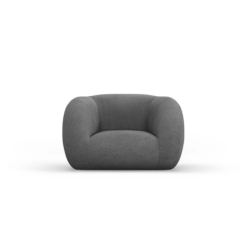 Essen Sessel aus Boucle in Dunkelgrau (Baloo 2083), 130x95x86 cm von Cosmopolitan Design – Bild 1