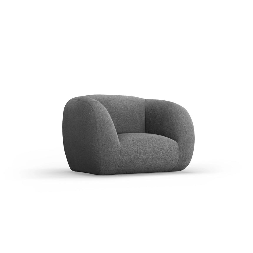 Essen Sessel aus Boucle in Dunkelgrau (Baloo 2083), 130x95x86 cm von Cosmopolitan Design – Bild 4