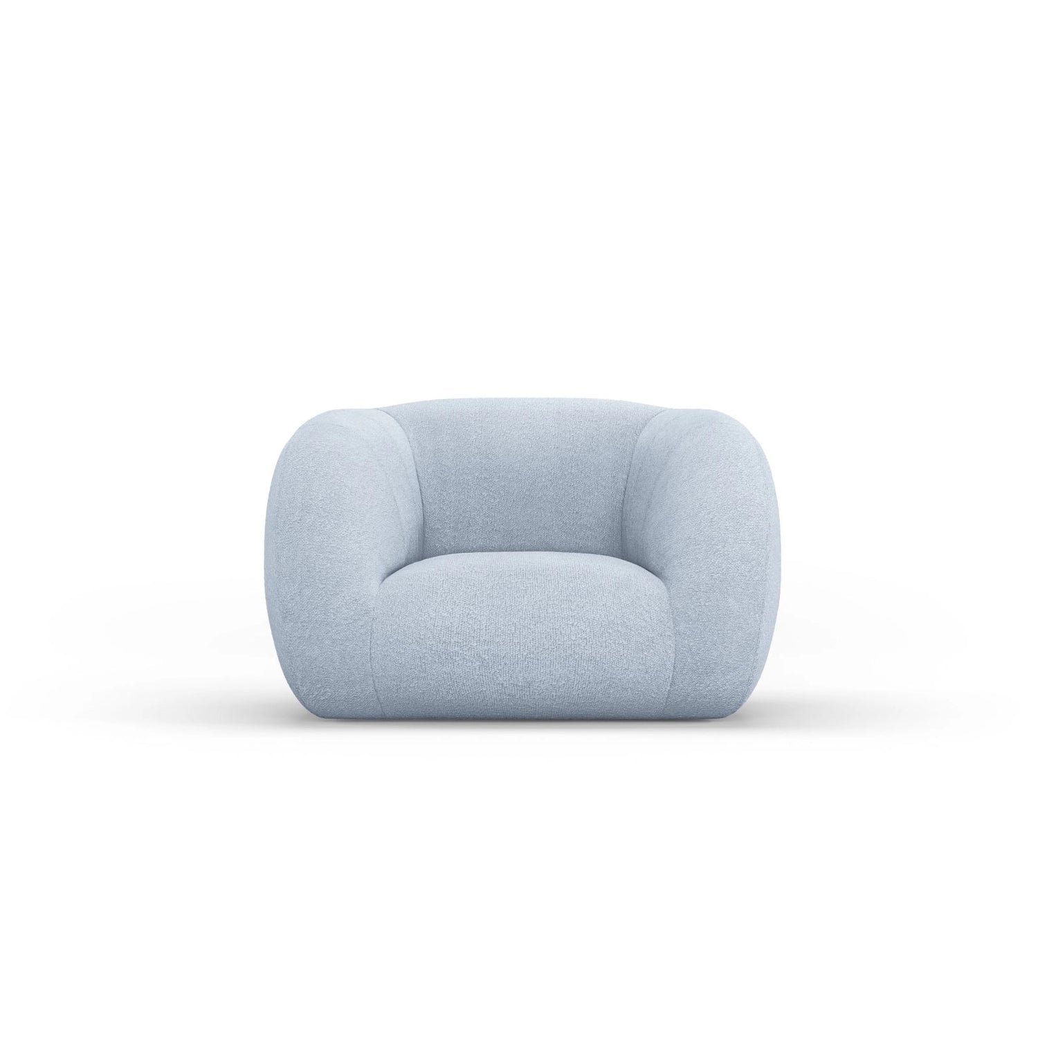 Essen Sessel aus Boucle in Hellblau (Baloo 2086), 130x95x86 cm von Cosmopolitan Design – Bild 1