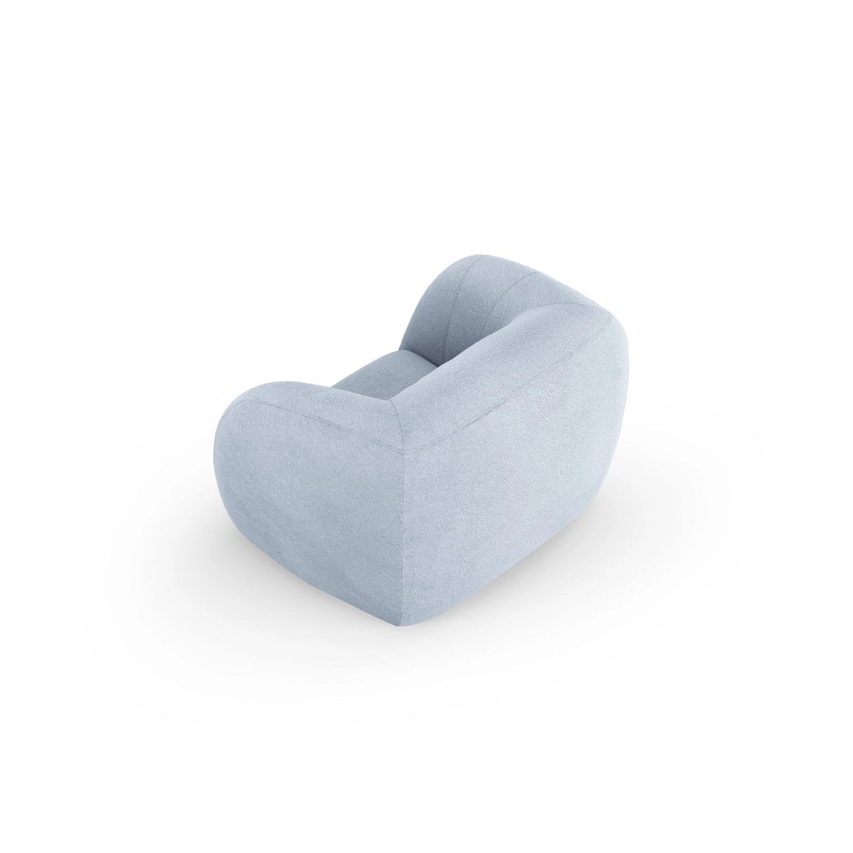 Essen Sessel aus Boucle in Hellblau (Baloo 2086), 130x95x86 cm von Cosmopolitan Design – Bild 5