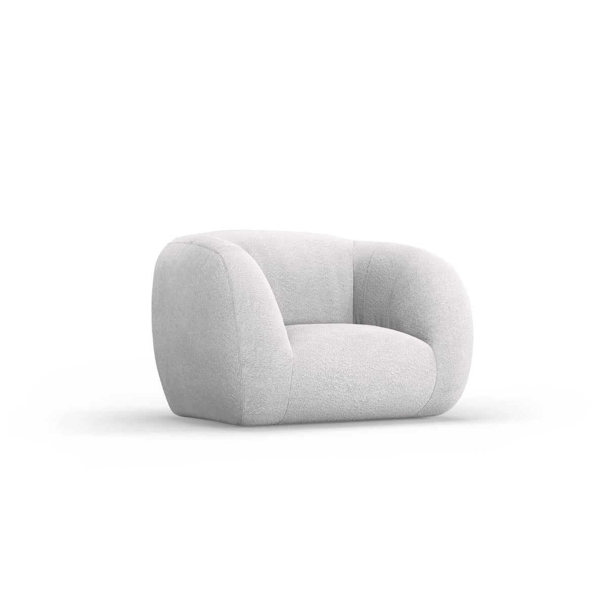 Essen Sessel aus Boucle in Hellgrau (Baloo 2085), 130x95x86 cm von Cosmopolitan Design – Bild 4