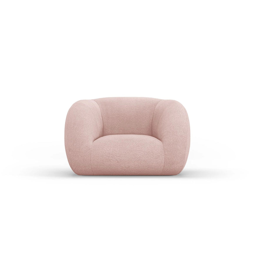 Essen Sessel aus Boucle in Puderrosa (Baloo 2072), 130x95x86 cm von Cosmopolitan Design – Bild 1