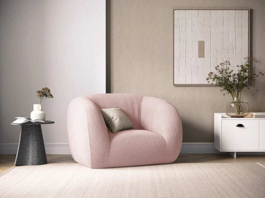 Essen Sessel aus Boucle in Puderrosa (Baloo 2072), 130x95x86 cm von Cosmopolitan Design – Bild 2