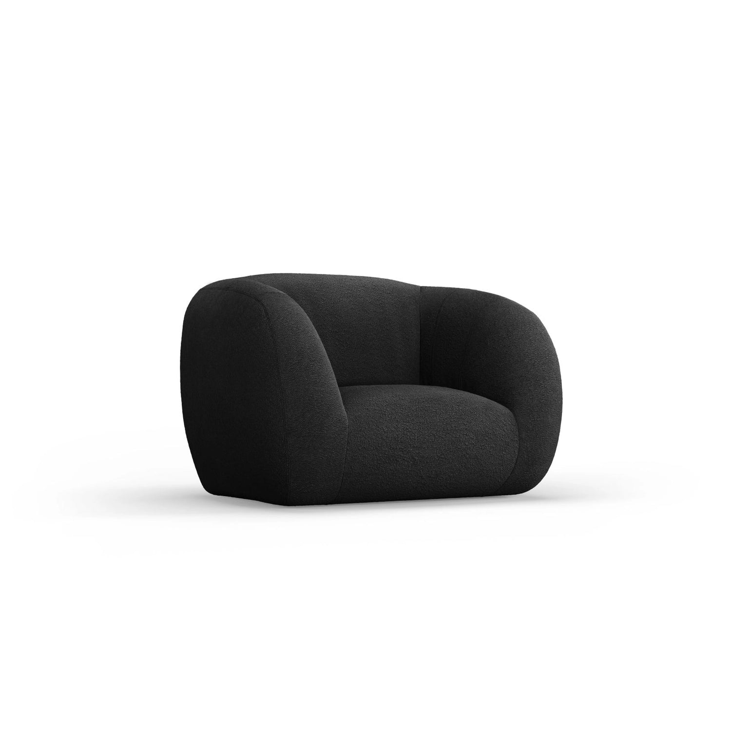 Essen Sessel aus Boucle in Schwarz (Baloo 2082), 130x95x86 cm von Cosmopolitan Design – Bild 4