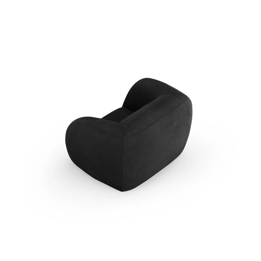 Essen Sessel aus Boucle in Schwarz (Baloo 2082), 130x95x86 cm von Cosmopolitan Design – Bild 5
