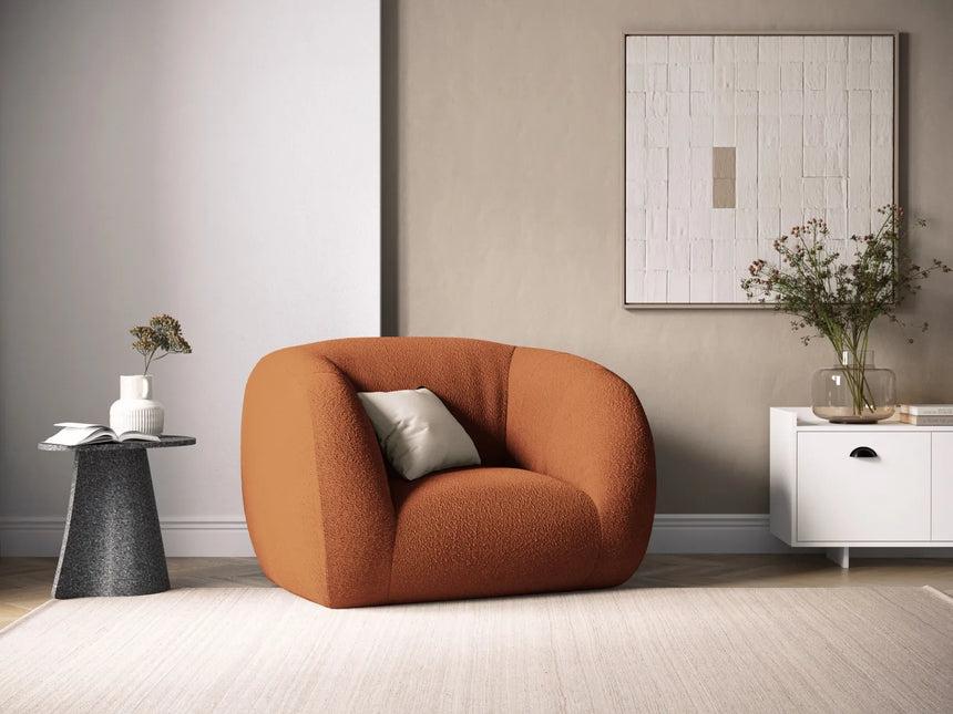 Essen Sessel aus Boucle in Terrakotta (Baloo 2078), 130x95x86 cm von Cosmopolitan Design – Bild 2
