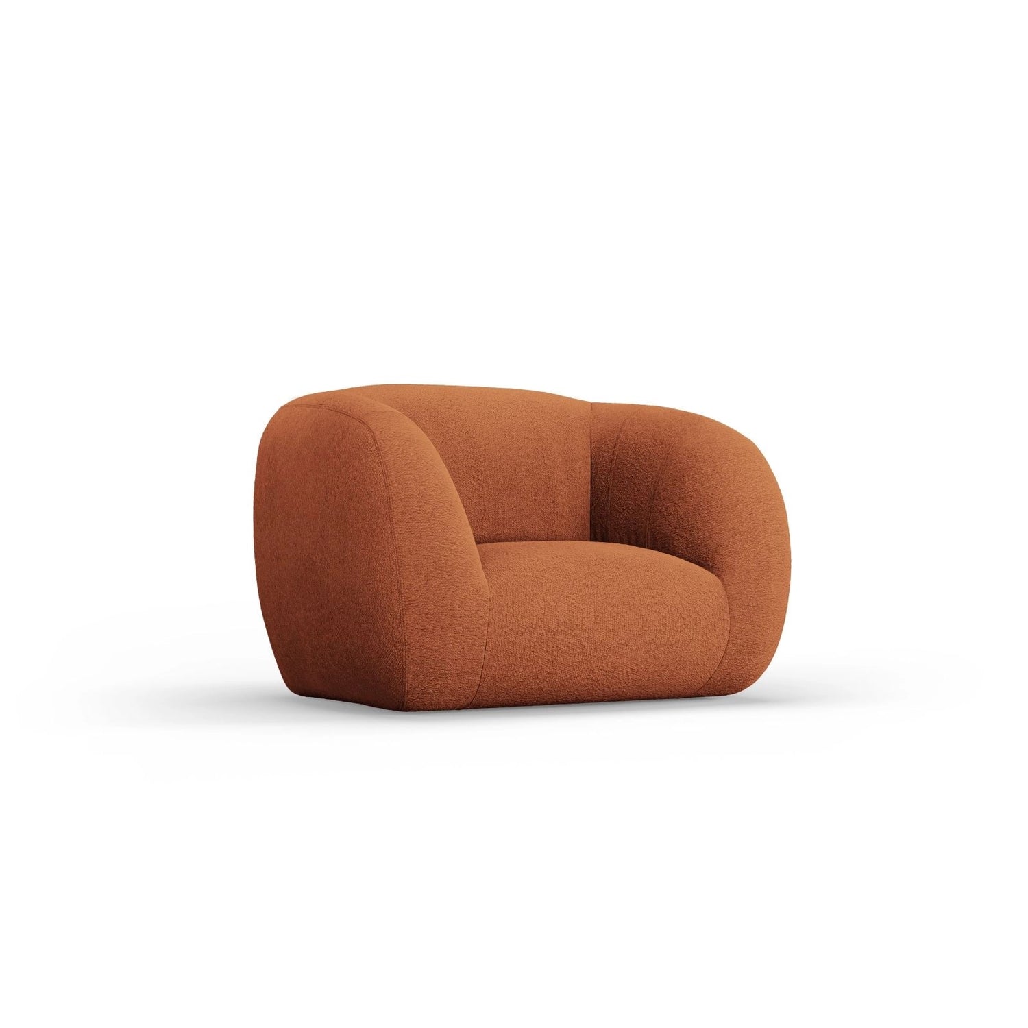Essen Sessel aus Boucle in Terrakotta (Baloo 2078), 130x95x86 cm von Cosmopolitan Design – Bild 4