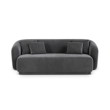 Gomera 2-Sitzer Sofa aus Samt in Dunkelgrau (Salvador 18), 180x93x74 cm von Cosmopolitan Design – Bild 1