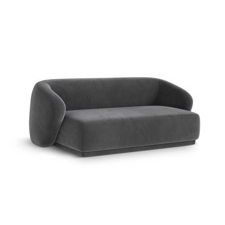 Gomera 2-Sitzer Sofa aus Samt in Dunkelgrau (Salvador 18), 180x93x74 cm von Cosmopolitan Design – Bild 3