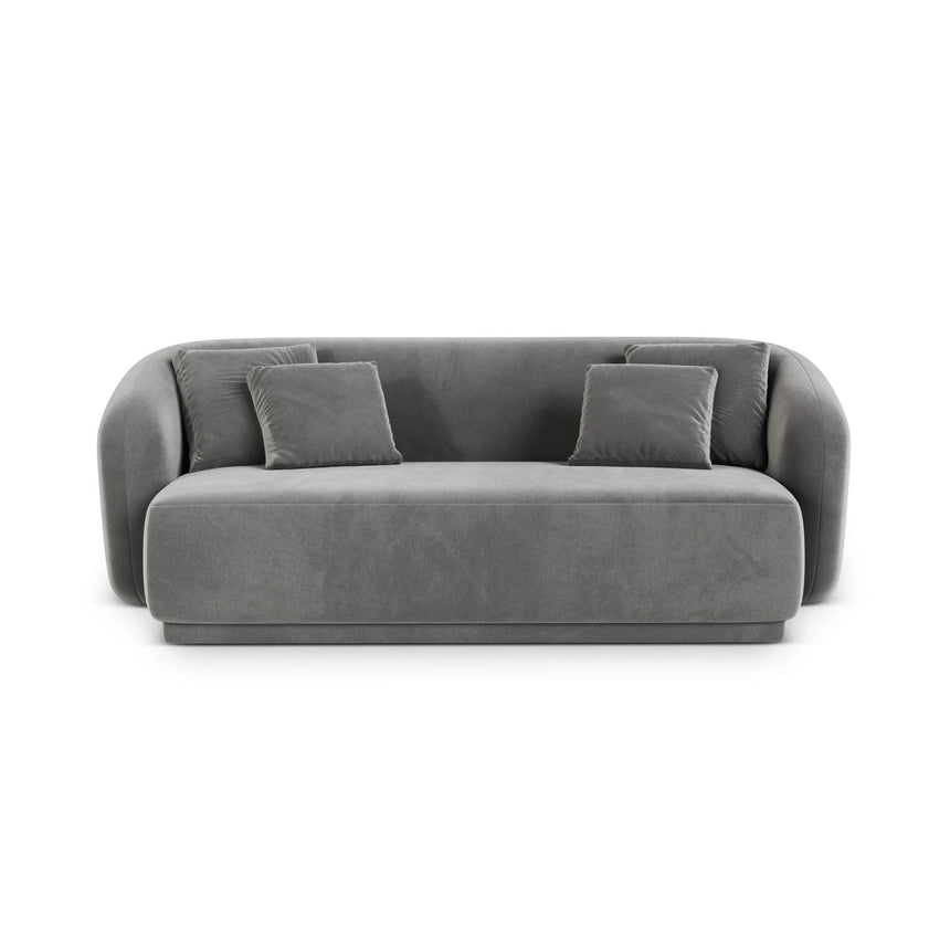Gomera 2-Sitzer Sofa aus Samt in Grau (Salvador 17), 180x93x74 cm von Cosmopolitan Design – Bild 1