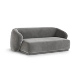 Gomera 2-Sitzer Sofa aus Samt in Grau (Salvador 17), 180x93x74 cm von Cosmopolitan Design – Bild 3