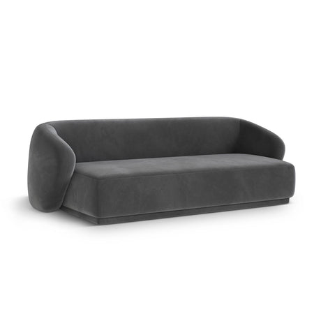Gomera 3-Sitzer Sofa aus Samt in Dunkelgrau (Salvador 18), 220x93x74 cm von Cosmopolitan Design – Bild 3