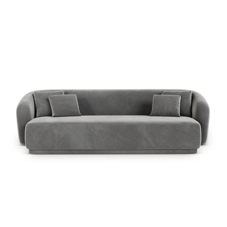 Gomera 3-Sitzer Sofa aus Samt in Grau (Salvador 17), 220x93x74 cm von Cosmopolitan Design – Bild 1