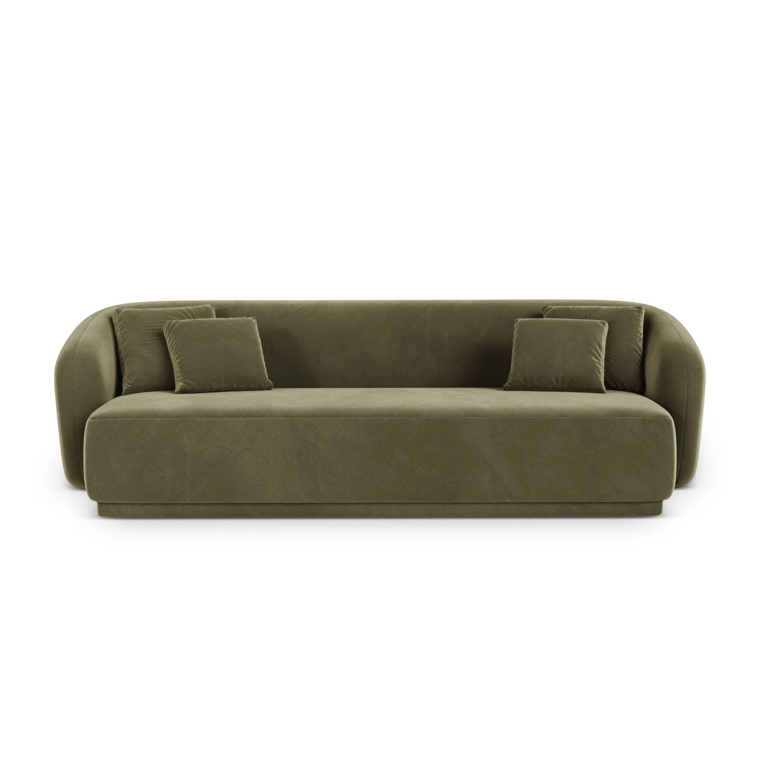 Gomera 3-Sitzer Sofa aus Samt in Grün (Salvador 8), 220x93x74 cm von Cosmopolitan Design – Bild 1