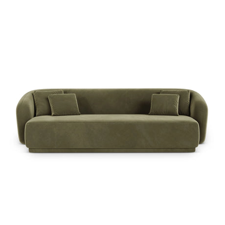 Gomera 3-Sitzer Sofa aus Samt in Grün (Salvador 8), 220x93x74 cm von Cosmopolitan Design – Bild 1